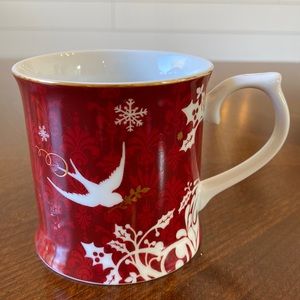 Christmas Holly Snowflakes And Swallows Mug Starbucks